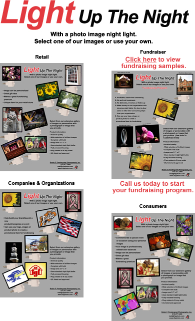 Light up the night with a photo image night light. Select one of our images or use your own.